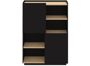 5603449407017 - Temahome - Hohes Sideboard nina - schwarz und helle Eiche