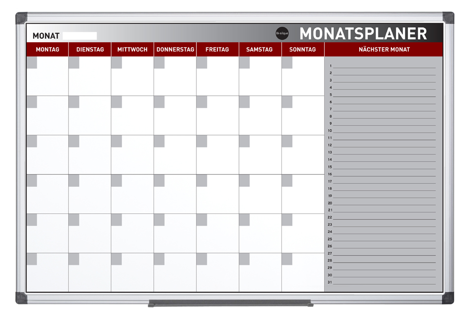 5603750073116 - Bi-Office Planungstafel Monatsplaner 900 x 600 mm