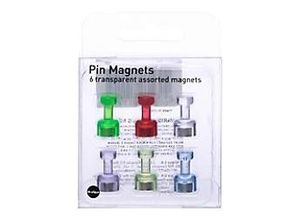 5603750303930 - Whiteboard Magnete Transparent Farbig sortiert 6 Stück