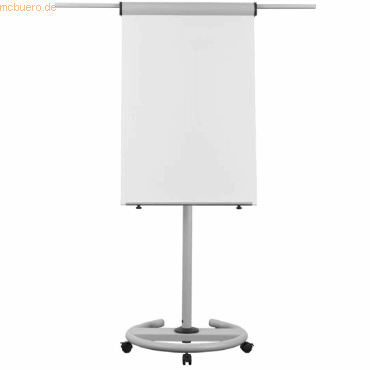 5603750504849 - Freihstehendes Magnetisches Flipchart Convertible Mobile Höhenverstellbar EA4806146 70 x 100 cm Mit 5 Rollen und Stiftablage Weiß