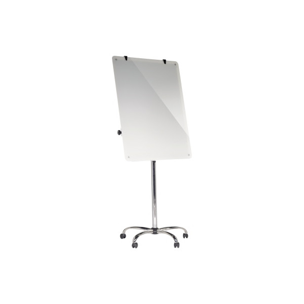 5603750508502 - Glas-Flipchart Mobil 70x100cm weiß auf Rollen mit Armen 5603750508502 Bi-Office