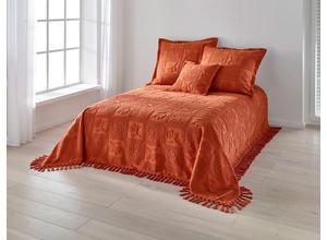 5605542340123 - Tagesdecke PEREIRA DA CHUNA WITT-PBK-Tagesdecken-temporär Gr B L 250 cm x 180 cm orange (terracotta) Tagesdecken