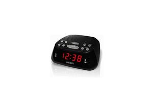 5608475015854 - Haeger - Snooze - Digitaler Radiowecker - Snoozer Schlaffunktion Doppelwecker 20 Senderspeicher (10 fm   10 Am) rotes LED-Display für einfache