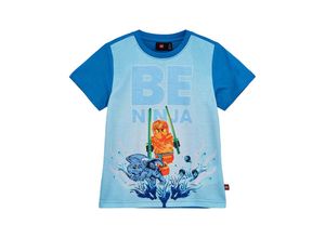 5700068366968 - LEGO® Wear - Kurzarmshirt LWTANO 300 in middle blue Gr122