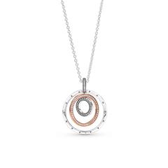 5700302937930 - Anhänger mit Kette -Zweifarbige Kreise- 389483C01-60 gold