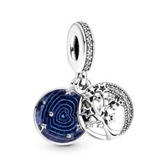 5700302952742 - PANDORA Charm Baum & Galaxis Mond 799645C01 925er Silber blau