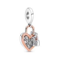 5700302964363 - Charm-Anhänger -Herz und Anhängeschloss- 780087C01 multicolor