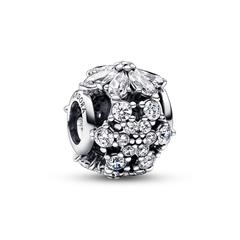 5700303014784 - Blumen Charm aus Sterlingsilber mit Zirkoniasteinen