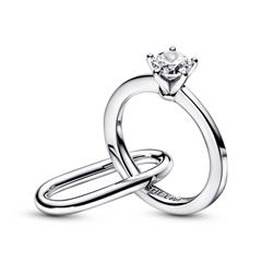 5700303024004 - Marry me Doppel-Link aus Sterlingsilber mit Zirkonia