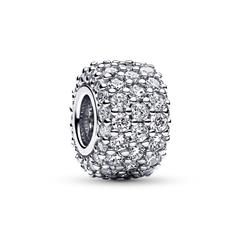 5700303078779 - Dreireihiger Pavé-Charm aus Sterlingsilber mit Zirkonia