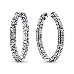 5700303080482 - Timeless Pavé Damen Creolen Sterlingsilber Zirkonia