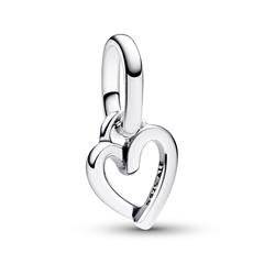 5700303084015 - Mini Charm Anhänger Freihandherz aus Sterlingsilber