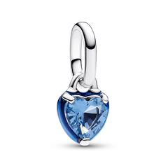 5700303084084 - Blaues Chakra Herz Mini Charm Anhänger Sterlingsilber