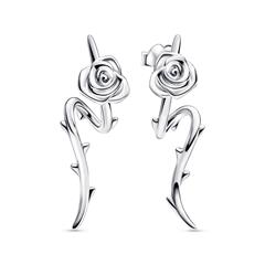 5700303114293 - Rose in Bloom Curved Ohrstecker aus Sterlingsilber