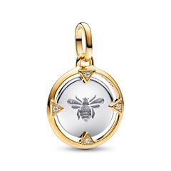 5700303138114 - Bienen Medaillon-Charm ME IP Gold Zirkonia