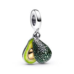 5700303138268 - Avocado Doppelter Charm-Anhänger 925er Silber Emaille