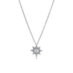 5700303148540 - Polarstern Kette für Damen aus 925er Silber Zirkonia