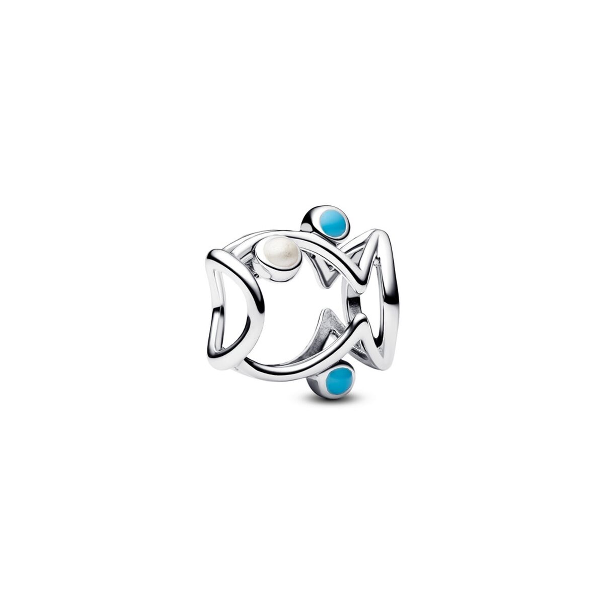 5700303193120 - Fisch Slide-Charm aus 925er Silber mit Emaille Moments