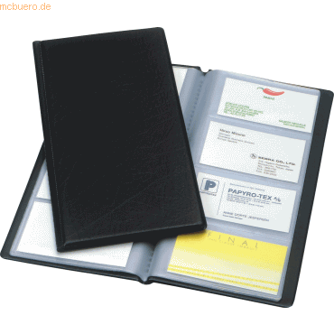5701216568371 - Business card book - for 60 x 95 mm - capacity 128 cards - black 5701216568371 - Business card book - for 60 x 95 mm - capacity 128 cards - black
