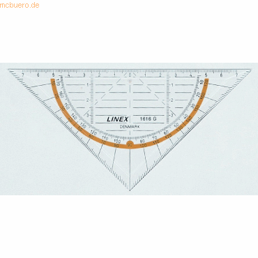 5701221001313 - Geometriedreieck 16cm transparent