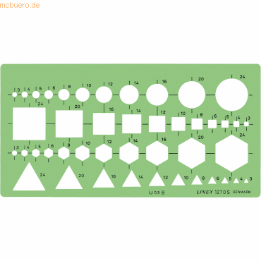 5701221588500 - Kombinationsschablone 1270S grün