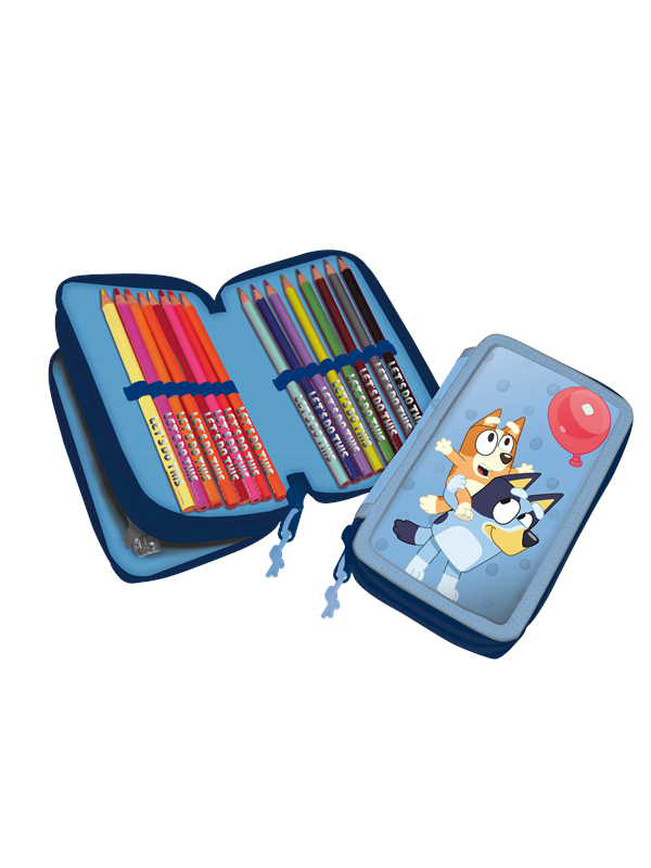 5701359807566 - Bluey 2-compartment filled pencil case A6 noteboo