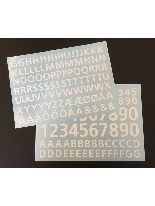 5701867007441 - Letter number sheet White