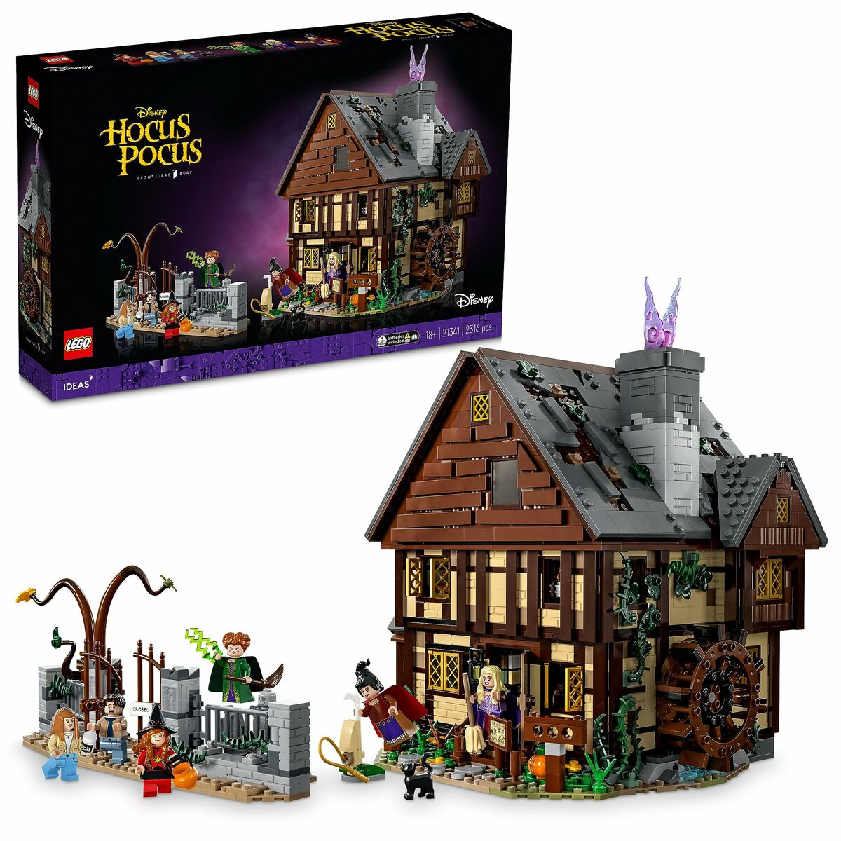 5702017452142 - Konstruktionsspiel Disney Hocus Pocus - Sanderson Sisters Cottage 21341 2316 Stücke