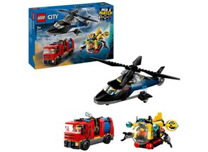 5702017812625 - 60462 City Kombinationsset mit Hubschrauber Löschauto und U-Boot Konstruktionsspielzeug