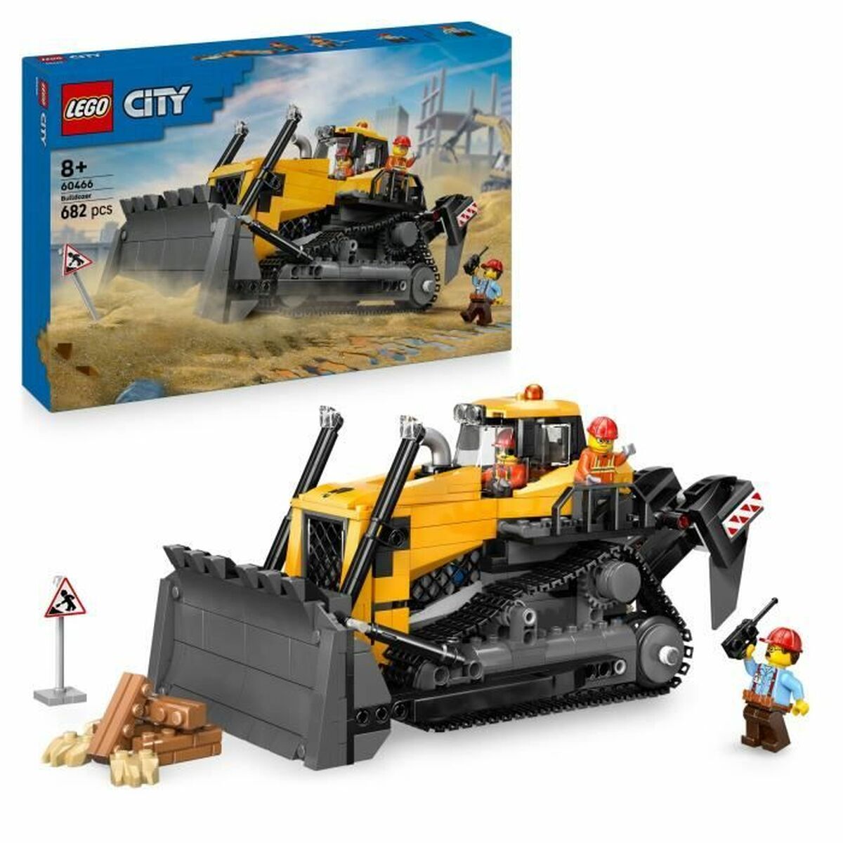 5702017812656 - 60466 City Gelber Bulldozer mit Frontlader Konstruktionsspielzeug
