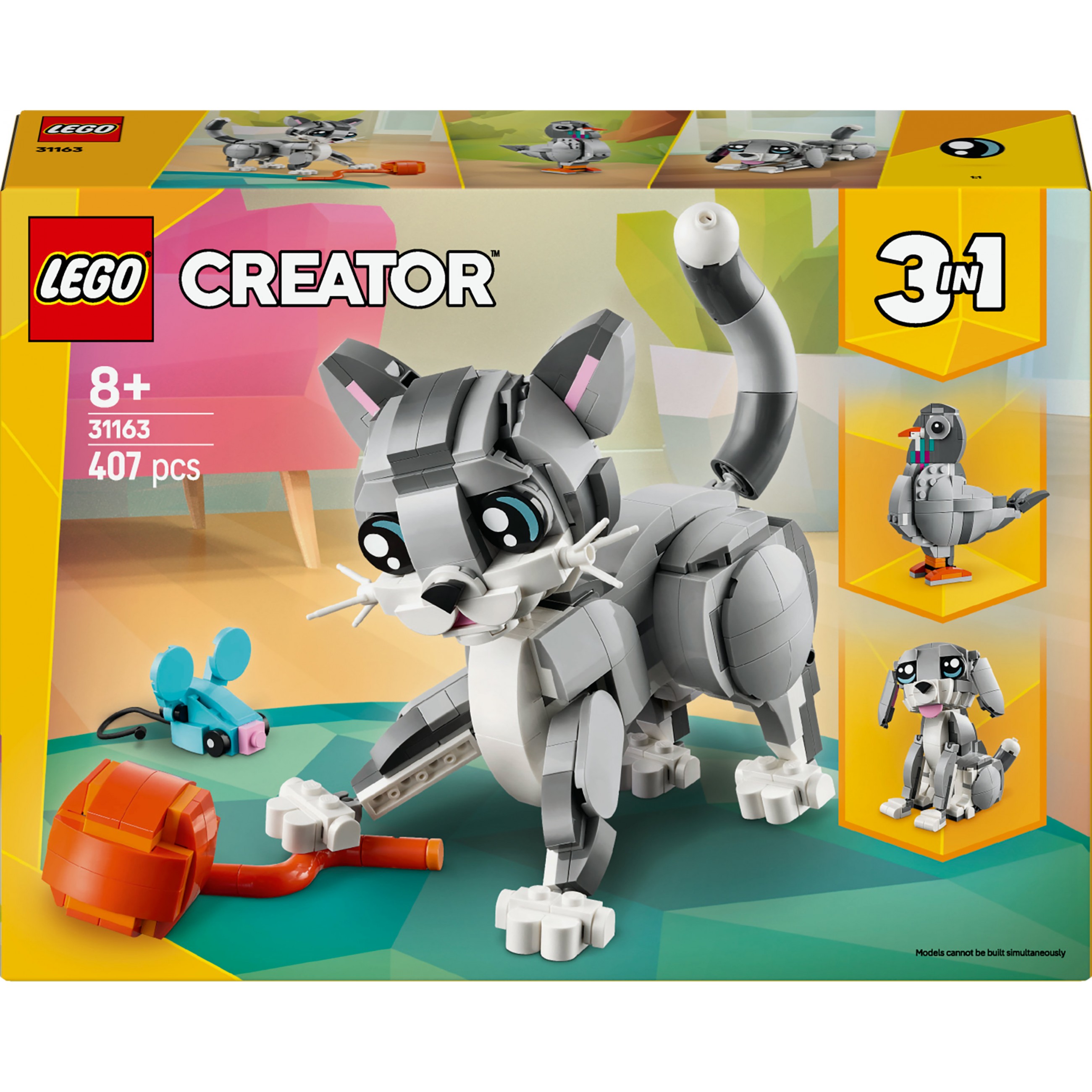 5702017822389 - 31163 Creator 3-in-1 Graue Katze Konstruktionsspielzeug