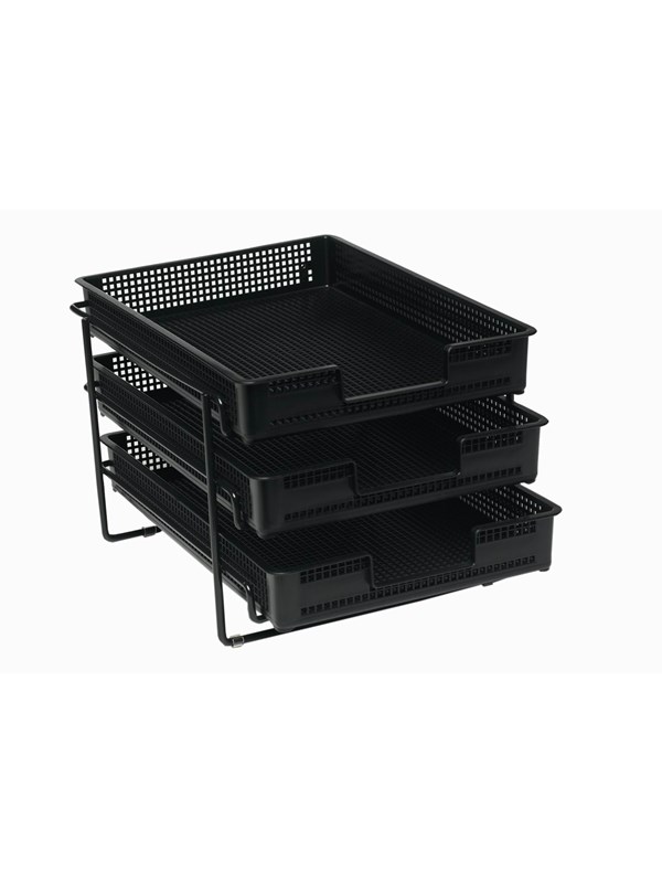 5702239896106 -  Orth Reflex Stand With 3 A4 Letter Trays Black