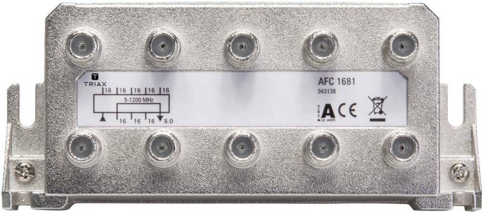 5702663431386 - TRIAX 8fach Abzweiger AFC 1681 12 GHz 16dB 343138 5702663431386 - TRIAX 8fach Abzweiger AFC 1681 12 GHz 16dB 343138