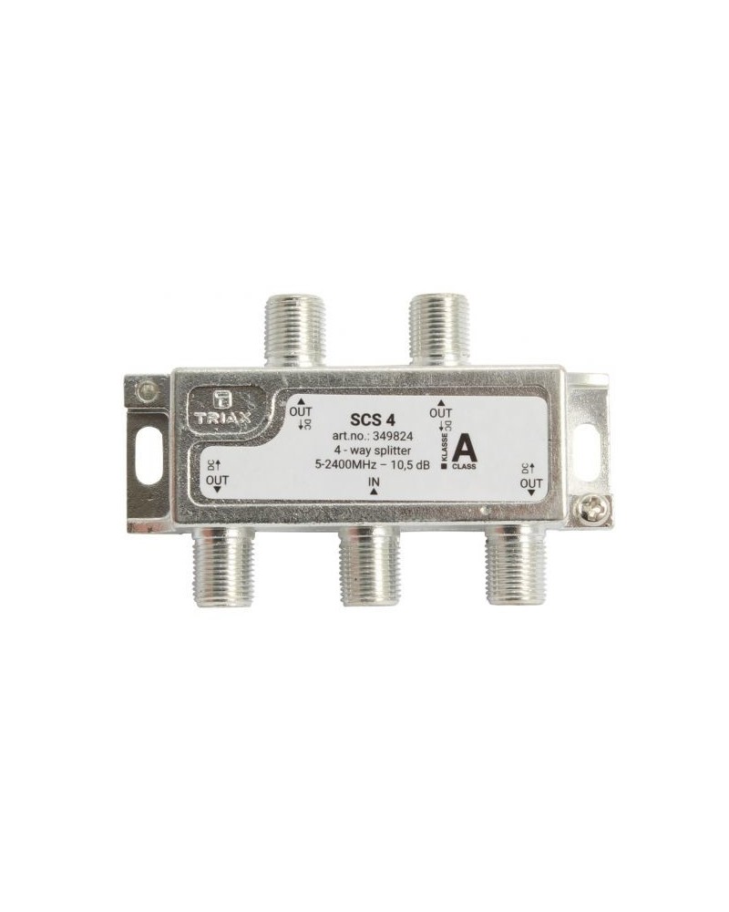 5702663498242 - SCS 4 - Kabelsplitter - 75 Ohm - 5 - 2400 MHz - Silber - Weiß - Weiblich Weiblich - 115 dB (349824) 5702663498242 - SCS 4 - Kabelsplitter - 75 Ohm - 5 - 2400 MHz - Silber - Weiß - Weiblich Weiblich - 115 dB (349824)