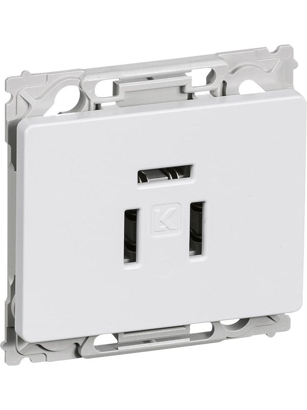 5703302119283 - Opus66 telephone outlet 3p - flush white