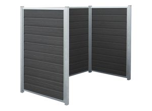 5703393166289 - Mülltonnenverkleidung Artura Mit WPC-Planken und Stahlpfosten LxBxH 1890 x 990 x 1420 mm kaiserkraft 5703393166289 - Mülltonnenverkleidung Artura Mit WPC-Planken und Stahlpfosten LxBxH 1890 x 990 x 1420 mm kaiserkraft