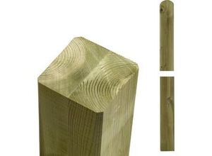 5703393203663 - Leimholzpfosten 187 cm 90 x 90 mm druckimprägniert Kopf gerundet