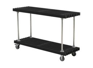 5703393727565 - Grill- und Anrichtetisch 138 x 49 x 90 cm schwarz mit Rädern