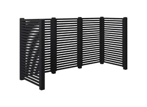 5703393746504 - Mülltonnenverkleidung Tokyo Holz LxBxH 2810 x 1000 x 1480 mm schwarz kaiserkraft