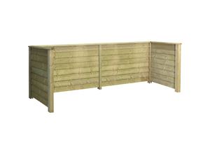 5703393747709 - Mülltonnenverkleidung Klink Profil Holz LxBxH 3770 x 970 x 1080 mm natur kaiserkraft