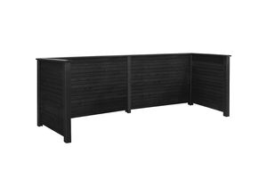 5703393747754 - Mülltonnenverkleidung Plank Profil Holz LxBxH 3770 x 970 x 1080 mm schwarz kaiserkraft
