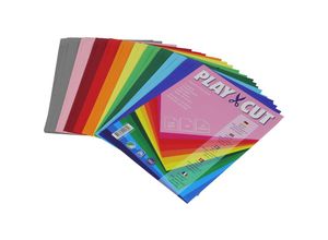 5703550125890 - Playfun - Play -cut - farbiges Papier A3 - recycelt - 130 g m2 - 50 Blätter