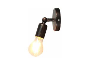 5704142138854 - Wottes - Wandlampe Retro Industrielle Schlafzimmer Wohnzimmer Küche E27 Wandleuchte aus Schmiedeeisen