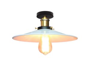 5704142139028 - Moderne E27 Deckenlampe Wohnzimmer Küche Eisenkunst Kreative Metall Deckenleuchte 260mm - Weiß