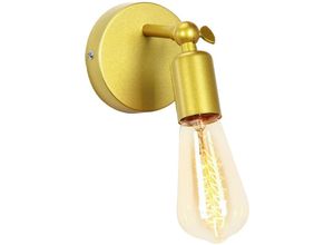 5704142150627 - Wottes - Industrielle Wandleuchten Schlafzimmer Wohnzimmer Küche E27 Verstellbare Wandlampe Hausbeleuchtung Modern Gold