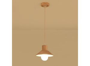 5704142151365 - Wottes - Moderne Hängeleuchte Holz Pendelleuchte Skandinavisch Deckenleuchte für Schlafzimmer Esszimmer Küche Restaurant