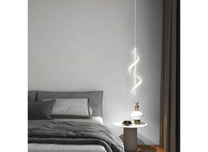 5704142154830 - Wottes - led Modern Pendelleuchte Weiß Spirale Hängelampe für Esszimmer Küche Wohnzimmer Arbeitszimmer Kaltweiß