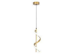 5704142154847 - Wottes - led Modern Pendelleuchte Golden Spirale Hängelampe für Esszimmer Küche Wohnzimmer Arbeitszimmer Kaltweiß