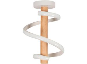 5704142154908 - Wottes - led Deckenlampe Weiß Spirale Hängelampe Holz Deckenleuchte für Schlafzimmer Wohnzimmer Warmweißes Licht