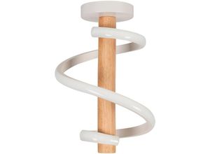 5704142154915 - Wottes - led Deckenlampe Weiß Spirale Hängelampe Holz Deckenleuchte für Schlafzimmer Wohnzimmer Kaltweiß Licht